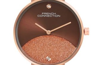 French Connection Brown Sunray Dial Analog Watch for Women’s – FCN089BRL