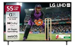 LG 139 cm (55 inches) UA82 AI Series 4K Ultra HD (3840 x 2160) Smart webOS LED TV 55UA82006LA