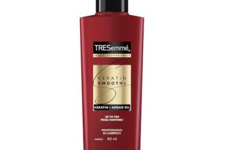 TRESemme Keratin Smooth+ Shampoo 83ml With Keratin Protein and Argan Oil | Salon-Like Smooth Hair | Up To 72H Frizz Control