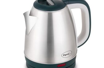 Pigeon by Stovekraft Hot Plus Electric Kettle (16245) with Stainless Steel Body, 1.5 litre, used for boiling Water, making tea and coffee, instant noodles, soup etc. (Green)