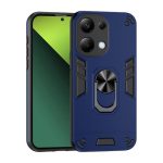 amazon basics Kickstand Mobile Cover (360° Rotating Ring Holder) for Mi Redmi Note 13 Pro 5G (Blue)