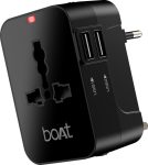 boAt 10 W Quick Charge 3 A Multi-pin Wall Charger for Mobile(Carbon Black)