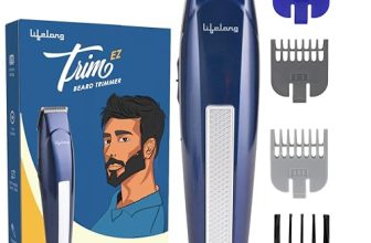 Lifelong Trimmer Men Beard | Cordless Trimmers for Man | All in One Best Trimmers for Men 2026 | Beard Styling Multiple Length Combs(1-10mm), Type C Quick Charge, 60 Min Runtime, Top 10 Hair Trimmers