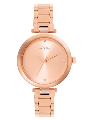 French Connection Analog Rose Gold Dial Women’s Watch-FCN0104RGM-R