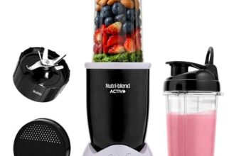 Wonderchef Nutri-blend Activ Mixer Grinder Blender, Smoothie Maker, 500W 22000 RPM 100% Full Copper Motor, 2 Unbreakable Jars, SS Blades, 2 Year Warranty, Recipe book by Chef Sanjeev Kapoor, Black