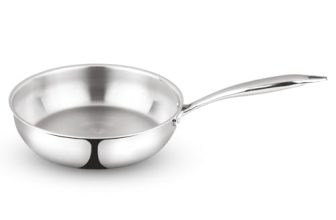 Borosil Cookfresh 1.3L Tri-ply Stainless Steel Frypan with Handle | Gas, Induction Compatible | SS304 Food Grade Steel 20cm Frying Pan | Even Heat Distribution | Dishawasher Safe | 5 Year Warranty