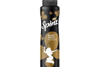 SpinZ Black Magic Perfumed Deo For Women, With International Aerosol Fragrances For Long Lasting Freshness And 24 Hours Protection From Odour Causing Bacteria, 200Ml