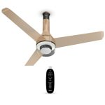 Havells 1200mm Crista Underlight BLDC Ceiling Fan | Remote Controlled, Smart Fan, IoT Enabled, Alexa & Google Home Compatible | 5 Star Rated, Upto 60% Energy Saving, 2 Year Warranty | (Champagne Cola)