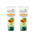 Biotique Papaya Deep Cleanse Face Wash | Gentle Exfoliation | Visibly Glowing Skin | 100% Botanical Extracts| Suitable for All Skin Types | 2x100ml