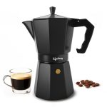 Lifelong Moka Pot 300ml Coffee Maker | 6 Cup Stovetop & Induction Espresso Maker | Coffee Maker for Home | South Indian Kaapi Maker | For Ground Coffee, Coffee Beans & Pepper | Cool Touch Handle