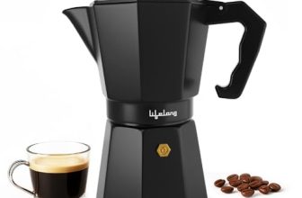 Lifelong Moka Pot 300ml Coffee Maker | 6 Cup Stovetop & Induction Espresso Maker | Coffee Maker for Home | South Indian Kaapi Maker | For Ground Coffee, Coffee Beans & Pepper | Cool Touch Handle