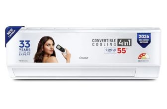 Cruise 1 Ton 3 Star, New Star rated, Inverter Split AC with 7-Stage Air Filtration (Copper, Convertible 4-in-1, Fast Cooling at 48 °C, PM 2.5 Filter, Anti-Rust Tech, CWCVBM-VQ1D123,White)
