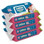Little’s Soft Cleansing Baby Wipes with Lid | 80 Wipes x Pack of 4 – 320 Wipes | Extra Thick & Moist Wet Wipes for Baby’s | Prevents Rashes & Redness with Goodness of Aloe Vera, Vitamin E & Jojoba Oil