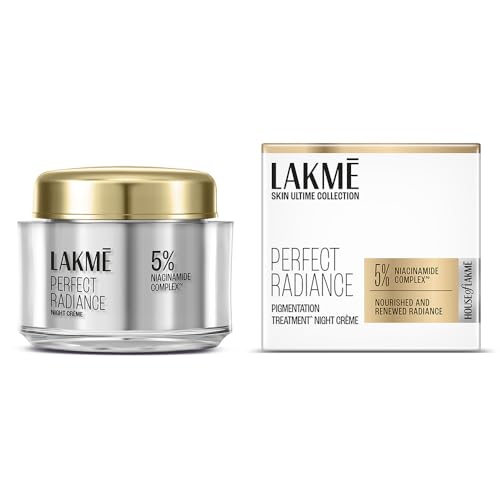Lakme Absolute Perfect Radiance Brightening Night Cream 50 g|| Daily Repair Face Moisturizer for Illuminated|| Glowing Skin -With Glycerin & Niacinamide
