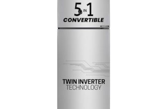 Haier 240L 3 Star Frost Free Top Mount Double Door Refrigerator|5 In 1 Convertible Modes|Twin Inverter|200% Faster Ice Making in 49 Minutes (HEF-253GS-P, Moon Silver)