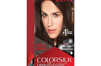 Revlon Colorsilk Beautiful Color, Permanent Hair Color with Keratin, 40ml + 40ml + 11.8ml – 20 Brown Black (Pack of 1)