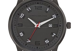 French Connection Avenir Gun Round Analog Watch with Brown Strap for Men – FCN00046G