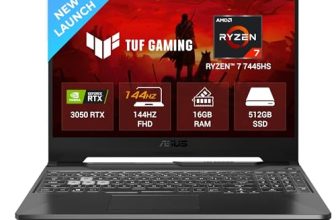 ASUS TUF A15 (2025), AMD Ryzen 7 7445HS,RTX 3050-4GB,75W TGP,16GB DDR5(Upgradeable Upto 64GB) 512GB SSD,FHD,15.6″,144Hz,RGB Keyboard,Windows 11,Graphite Black,2.3 Kg FA506NCG-HN199W, Gaming Laptop