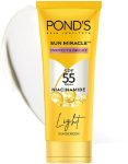 POND’s Sunscreen – SPF 55 PA++ Light Sun Miracle Protect & Bright, With 3% Active Niacinamide(100 g)