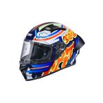 SMK Helmets Stellar Sports Graffiti Full FACE Helmet with PINLOCK Fited (580MM)-L | Black