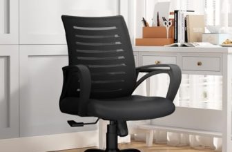 CELLBELL Desire C104 Mesh Mid Back Chair | Ergonomic Office, Study, Revolving, Computer Chair for Work from Home Heavy Duty Metal Base, Seat Height Adjustable (Black)