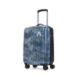 Aristocrat Cabin Combat | Trolley Bag, 53 Cm Small Hardside Luggage | 8 Wheels, Combination Lock | Polycarbonate | 5 Year International Warranty | Blue