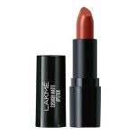 Lakme Forever Matte Lipstick, Waterproof, Non Drying, Creamy Matte Bullet Lipstick Made With French Rose Oil Extracts, Red Ruby, 4.5g