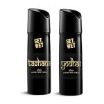 Set Wet Tashan & Yodha Indian Luxury Body Spray I Long Lasting Body Spray for Men I Manly & Luxury Fragrance for Men, 150ml Pack of 2