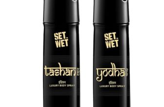 Set Wet Tashan & Yodha Indian Luxury Body Spray I Long Lasting Body Spray for Men I Manly & Luxury Fragrance for Men, 150ml Pack of 2