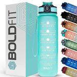 Boldfit Water Bottles Sipper Bottle for Adults, Kids,Unbreakable Motivational Water Bottle Time Mark Sipper with Straw & Time for Gym Office School Home Water Bottle for Kids – Mint Green