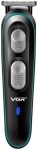 VGR V-055 Professional Hair Clippers Rechargeable Cordless Beard Hair Trimmer Haircut Kit with Guide Combs Brush USB Cord for Men, Family or Pets Fully Waterproof Trimmer 120 min  Runtime 4 Length Settings(Black)