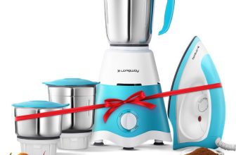 Longway Super Dlx 700 W Juicer Mixer Grinder(Super | 3 Jars | White, Blue)