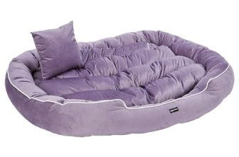 Amazon Basics Polyester XXL Pet Bed with Cushion | Ideal for Big Dogs | Washable | Suitable for Multiple Pets |110 x 93 x 20 cm