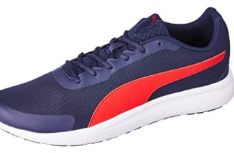 Puma Mens Wager Peacoat-High Risk Red-White Sneaker – 8UK (39141102)