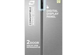 Haier 596L 3Star 2 Door Side by Side Frost Free Refrigerator|100% Convertible|Expert Inverter|Digital Display Panel|Twist Ice Tray|Deo Fresh Technology (HES-690SS, Shiny Silver)