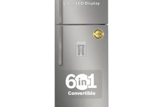 Bosch 368L, 1 Star, Frost Free Double Door Refrigerator with 2.5 L Water Dispenser | 6-in-1 Convertible Storage Modes | Fresh up to 10 Days | Touch Panel | 2 Cooling System (CTC39S21AI, Silver, 2026)