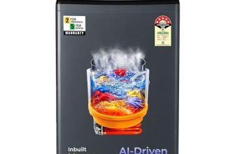 VW V10 HeatPro 10 Kg 5 Star Fully-Automatic Top Loading Washing Machine with In-built Heater (Black)