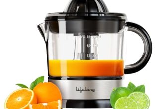 Lifelong Electric Citrus Juicer | Dual Cones & 700 ML Capacity | Electric Juicer Machine for All Fruits | Powerful 40W Motor for Low Noise | Fast Juicing at Home | Compact & Stylish for Daily Use