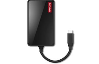 Lenovo 100 USB-C Travel Dock (Charging Host Upto 100W | 3xUSB-A 3.0 | 1 x HDMI 1.4, 4K @ 30 Hz |1 x Video Output| 1 x VGA, Up to 1920 x 1080 @ 60 Hz | 1 Year Warranty | Black), GX91M73945
