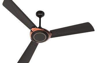 Polycab Superb Neo Star Rated, 1200mm Ceiling Fan For Home | High Speed & Air Delivery | Saves Up To 33% Electricity, 100% Copper, Rust-Proof Blades, 52 Watt | 2-yr Warranty【Jaco Bean Bronze Gold】