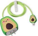 INEFABLE Charger Case Cover Protector with 3D Cute Pattern for iPhone Charger only 18W & 20W, Data Charging Cable Wire Saver Protective Cable Cover Full Protection – Set Of 1 (Green loki)