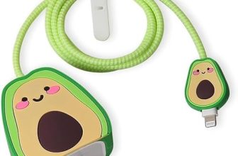 INEFABLE Charger Case Cover Protector with 3D Cute Pattern for iPhone Charger only 18W & 20W, Data Charging Cable Wire Saver Protective Cable Cover Full Protection – Set Of 1 (Green loki)