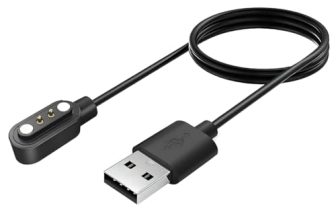 Upix Smartwatch Charging Cable | Safe, Fast Charging for Fire-Boltt, Noise, Dizo, beatXP & 2 Pin Charger Watches (with 3mm Gap Between 2 Pins) | Verify Cable Port Before Ordering | 5V USB Compatible