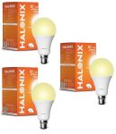 Halonix 12W LED Light Bulb | Yellow (3000K) |Pack of 2|Energy Efficient| 4kv Surge Protection | High Lumens per watt, B22