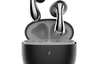 Fire-Boltt Newly Launched Aero Lite TWS Earbuds Custom EQ Wireless Bluetooth 5.4 Music & App Support 50H Playtime Fast Charging Case 50ms Low Latency for Gaming Touch Controls Midnight Black