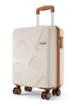 Safari Pentagon Pro 8 Wheels 55cm Cabin Size Trolley Bag, Hard Case Polypropylene, 360º Wheeling Small Carry-on Luggage, Suitcase for Travel, Trolley Bags for Travel, Luxury Beige