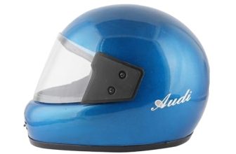 Sage Square Audi Full Face Clear Visor Helmet | ISI Certified | High Standard Safety | Extra Comfort & Stylish (Medium, Blue Glossy)