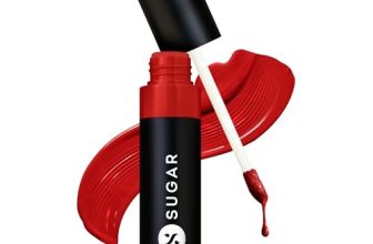 SUGAR Cosmetics Partner In Shine Transferproof Glossy Lipstick | Lasts upto 24hrs | Transferproof & Smudgeproof – 3ml – 11 Ruby Rioja