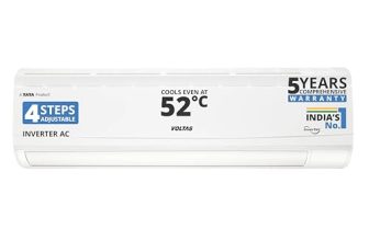 Voltas 185V Vectra CAR 1.5 ton 5 star inverter Split AC|4-IN-1 Adjustable mode|Energy Efficient|High ambient Cooling-cools even at 52°C|Anti dust filter with Anti-microbial coating|Copper Coil|White