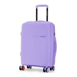 Nasher Miles Krabi Expander Hard-Sided Polypropylene Cabin Luggage 20 inch | 55cm | 8 Wheels Small Trolley Bag for Travel | Suitcase (Pastel Purple)